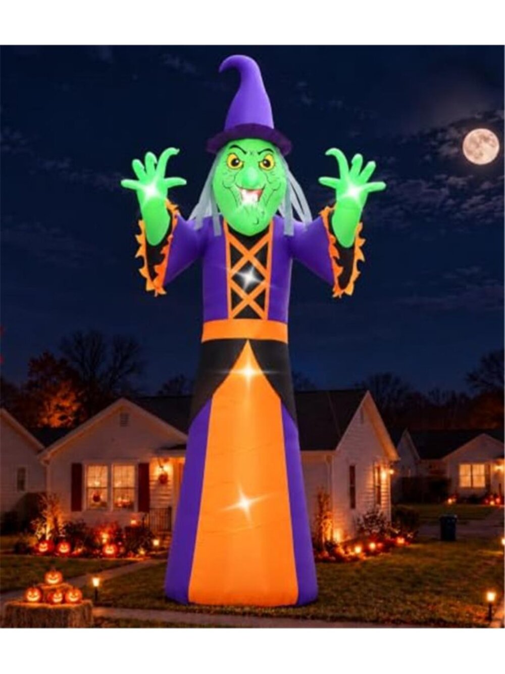 20FT Extra Large Outdoor Halloween Inflatables Decorations Witch Blow up